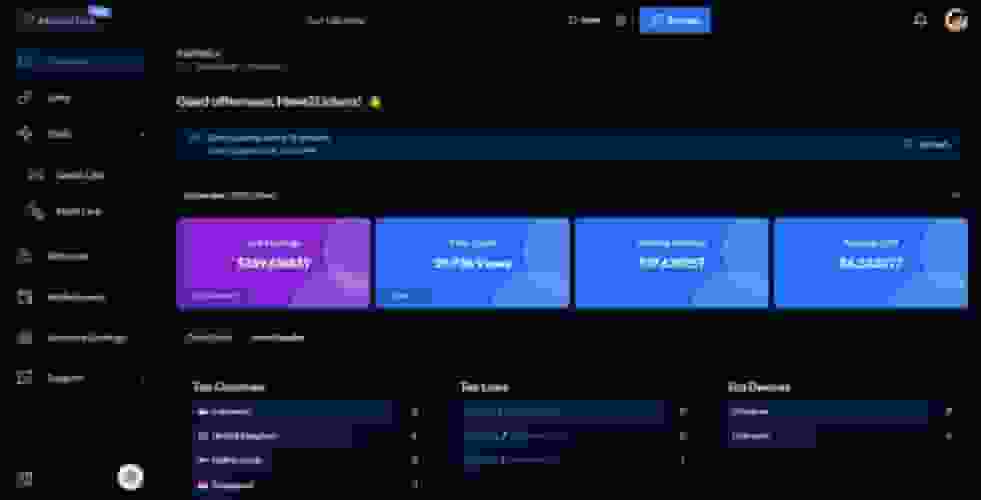 Screenshot of Move2link Dashboard